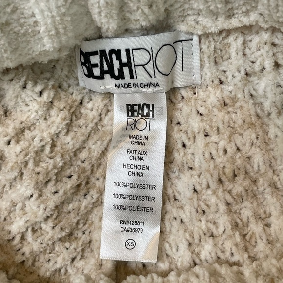 Beach Riot pant set sz small Athleisure “ Callie” sweater “Rayne” pant cream - Picture 9 of 14